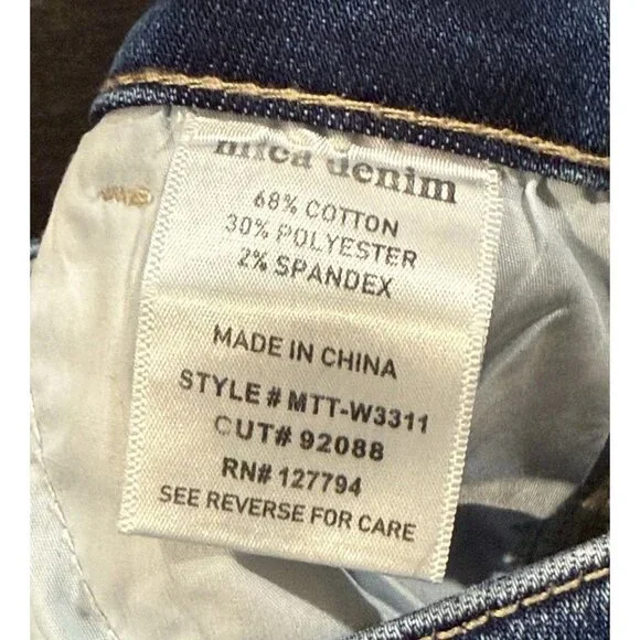 Mica Denim Wide Leg Womens Sz 27 High Rise Hidden Button Fly Medium Wash Jeans - Picture 11 of 15